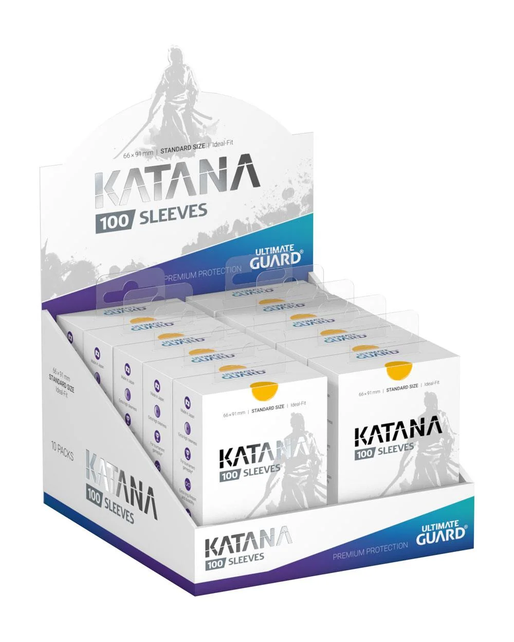Ultimate Guard Katana Sleeves Standard Size 66 x 91 mm (100 Sleeves) - Yellow